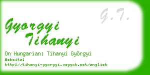 gyorgyi tihanyi business card